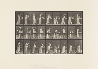 Plade 496. Diverse faser af toilettet, 1885 af Eadweard Muybridge