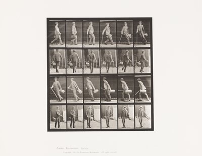 Plade 49. Gå og vende hurtigt rundt af Eadweard Muybridge