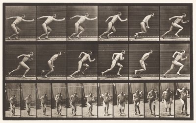 Plade 59. Start til en løbetur (sko) af Eadweard Muybridge