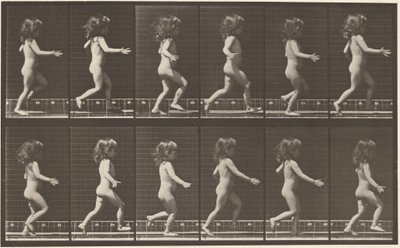 Nummerplade 469. Barn i løb,1887 (foto) af Eadweard Muybridge