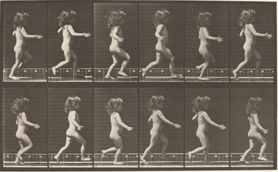 Tallerken nummer 469. Barn løber af Eadweard Muybridge
