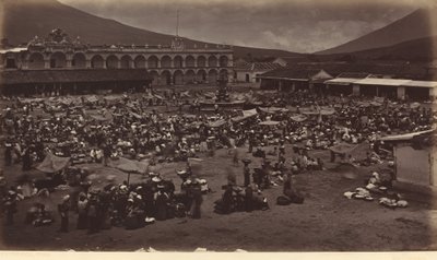 Plaza og vicekongens palads-Antigua de Guatemala af Eadweard Muybridge
