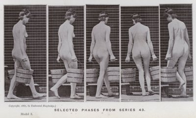 Den menneskelige figur i bevægelse: Udvalgte faser fra serie 43 (s/h-foto) af Eadweard Muybridge