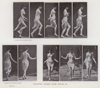 Den menneskelige figur i bevægelse: Udvalgte faser fra serie 53 (s/h-foto) af Eadweard Muybridge