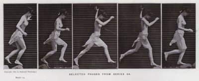 Den menneskelige figur i bevægelse: Udvalgte faser fra serie 54 (s/h-foto) af Eadweard Muybridge