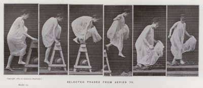 Den menneskelige figur i bevægelse: Udvalgte faser fra serie 70 (s/h-foto) af Eadweard Muybridge