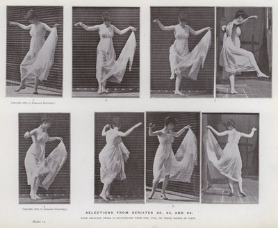 Den menneskelige figur i bevægelse: Udvalg fra serierne 62, 63 og 64 af Eadweard Muybridge