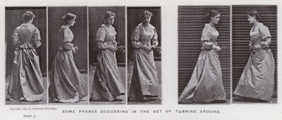 Den menneskelige figur i bevægelse: Nogle faser, der opstår i bevægelsen (s/h-foto) af Eadweard Muybridge