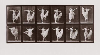 Kvinde danser, plade 107 fra Animal Locomotion, 1887 af Eadweard Muybridge