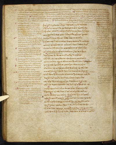Burney 86, c.86v fra Townley Homer (vellum) af Eastern Mediterranean School