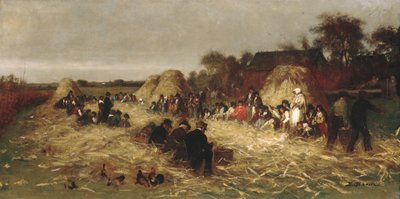 Majsskalning ved Nantucket, ca. 1875. af Eastman Johnson