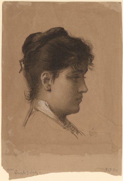 Leder af en ung kvinde af Eastman Johnson