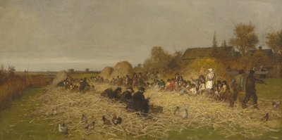 Husking Bee, Island of Nantucket, 1876 af Eastman Johnson