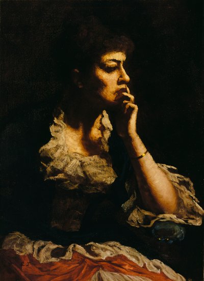 Portræt af Mrs. Eastman Johnson, ca. 1888. af Eastman Johnson