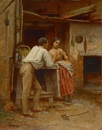 Søndre frieri, 1859 af Eastman Johnson