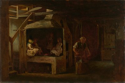 Smeden (olie på presset træfiberplade) af Eastman Johnson