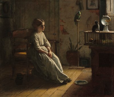 Kæledyrene, 1856 af Eastman Johnson