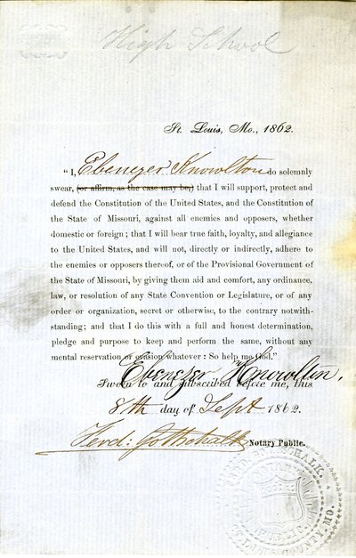 Loyalitetsed af Ebenezer Knowlton fra Missouri, County of St. Louis af Ebenezer Knowlton