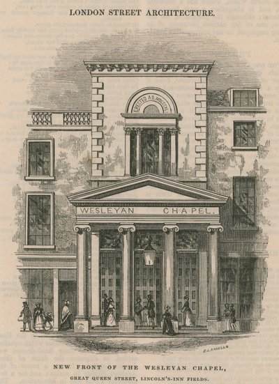 Ny front af Wesleyan Chapel, Great Queen Street, Lincoln