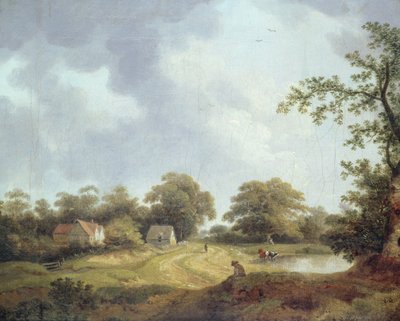 Suffolk Landscape (olie på lærred) af Ebenezer Tull