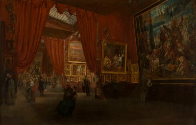 Udstilling af værker af Eugène Delacroix, på Martinet-galleriet, boulevard des..., 1864. af Ed. Albertini