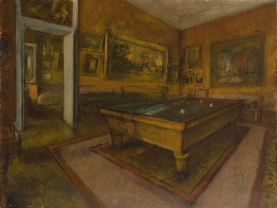 Billardværelse på Ménil-Hubert af Edgar Degas