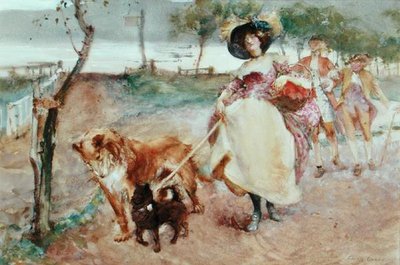 En energisk udflugt (akvarel og gouache over blyant på papir) af Edgar Bundy