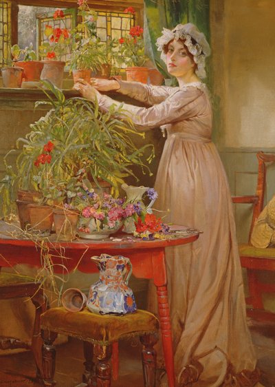 Arrangering af blomster af Edgar Bundy