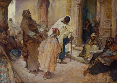 At the Door of the Wali (olie på lærred) af Edgar Bundy