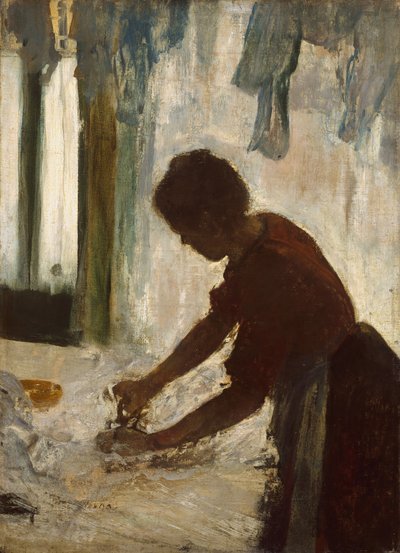 En kvinde stryger, 1873. af Edgar Degas