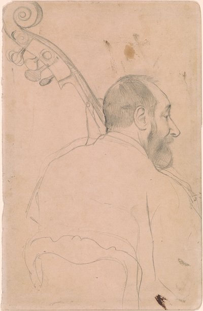 Achille Gouffe, kontrabassist ved Paris Opera af Edgar Degas
