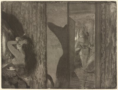 Skuespillerinder i deres omklædningsrum af Edgar Degas