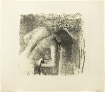 Efter badet (stor version) af Edgar Degas