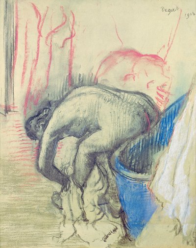 Efter badet af Edgar Degas