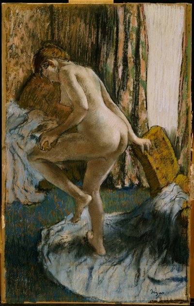Efter Badet, c.1883 af Edgar Degas