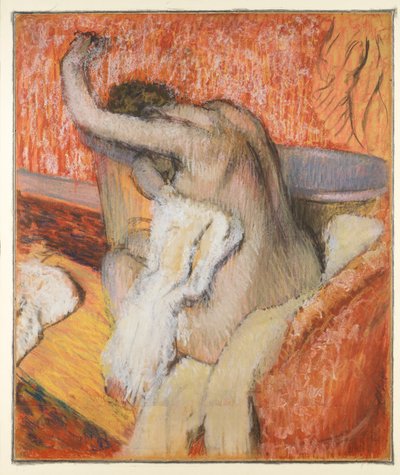 Efter badet - kvinde tørrer sig, c.1895 af Edgar Degas