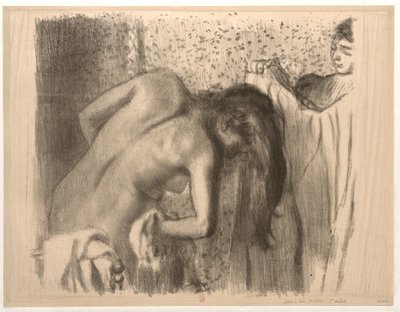 Efter badet af Edgar Degas