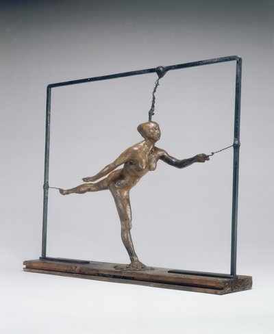 Arabesque over højre ben, venstre arm foran, ca. 18851890. af Edgar Degas