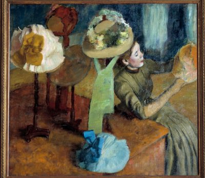 Hos mølleren (eller The Millinery Shop) af Edgar Degas