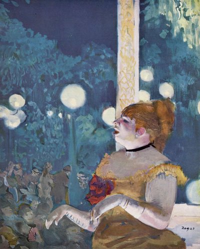 På Café-koncerten: La Chanson du chien af Edgar Degas