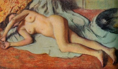 Badende liggende på jorden, c1885 af Edgar Degas