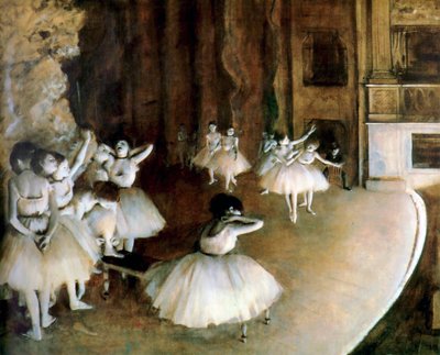 Balletøvelse på scenen, 1874. af Edgar Degas