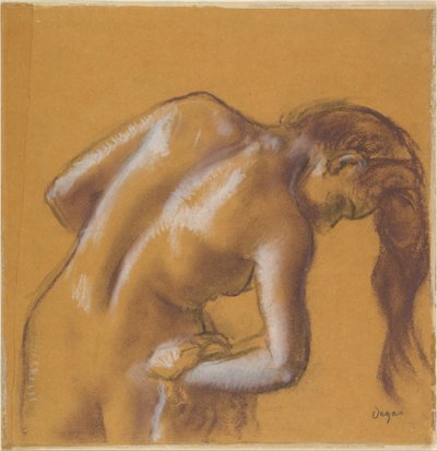 Badende kvinde, der tørrer sig af Edgar Degas