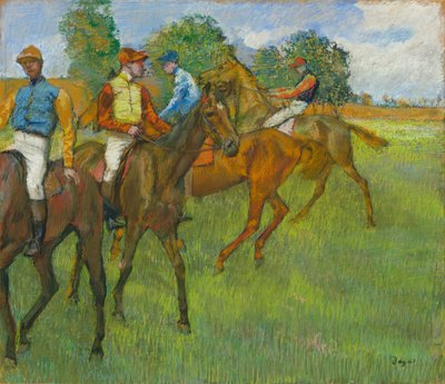 Før løbet, ca. 1887-1889. af Edgar Degas