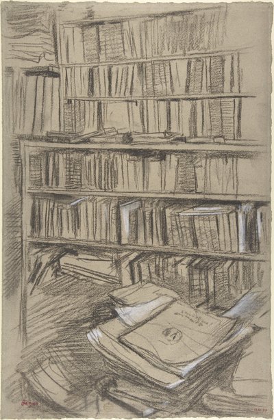 Bogreoler, studie til „Edmond Duranty“ af Edgar Degas