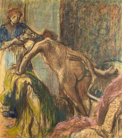 Morgenmad efter badet af Edgar Degas