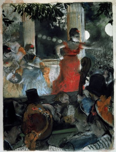 Cafekoncert på Les Ambassadeurs Maleri af Edgar Degas (1834-1917) 1877 Dim 37x27 cm Lyon, Museum of Fine Arts af Edgar Degas