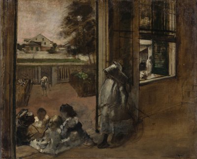 Gården til et hus i New Orleans, 1872-1873. af Edgar Degas