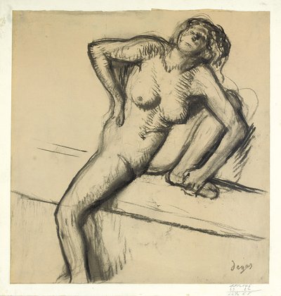 Krøjende nøgen; Sæt dig ikke på hug af Edgar Degas