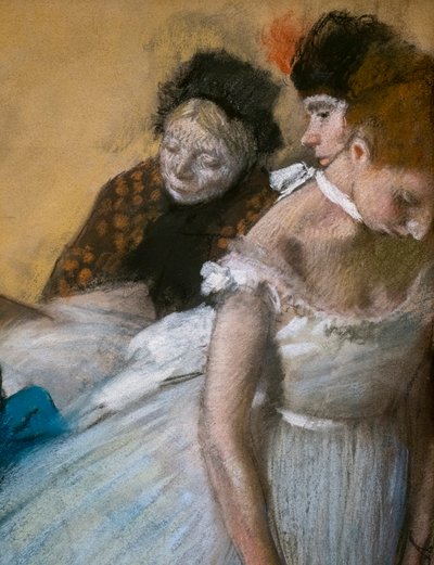 Danseeksamen (detaljer). 1880. Pastel på papir. af Edgar Degas